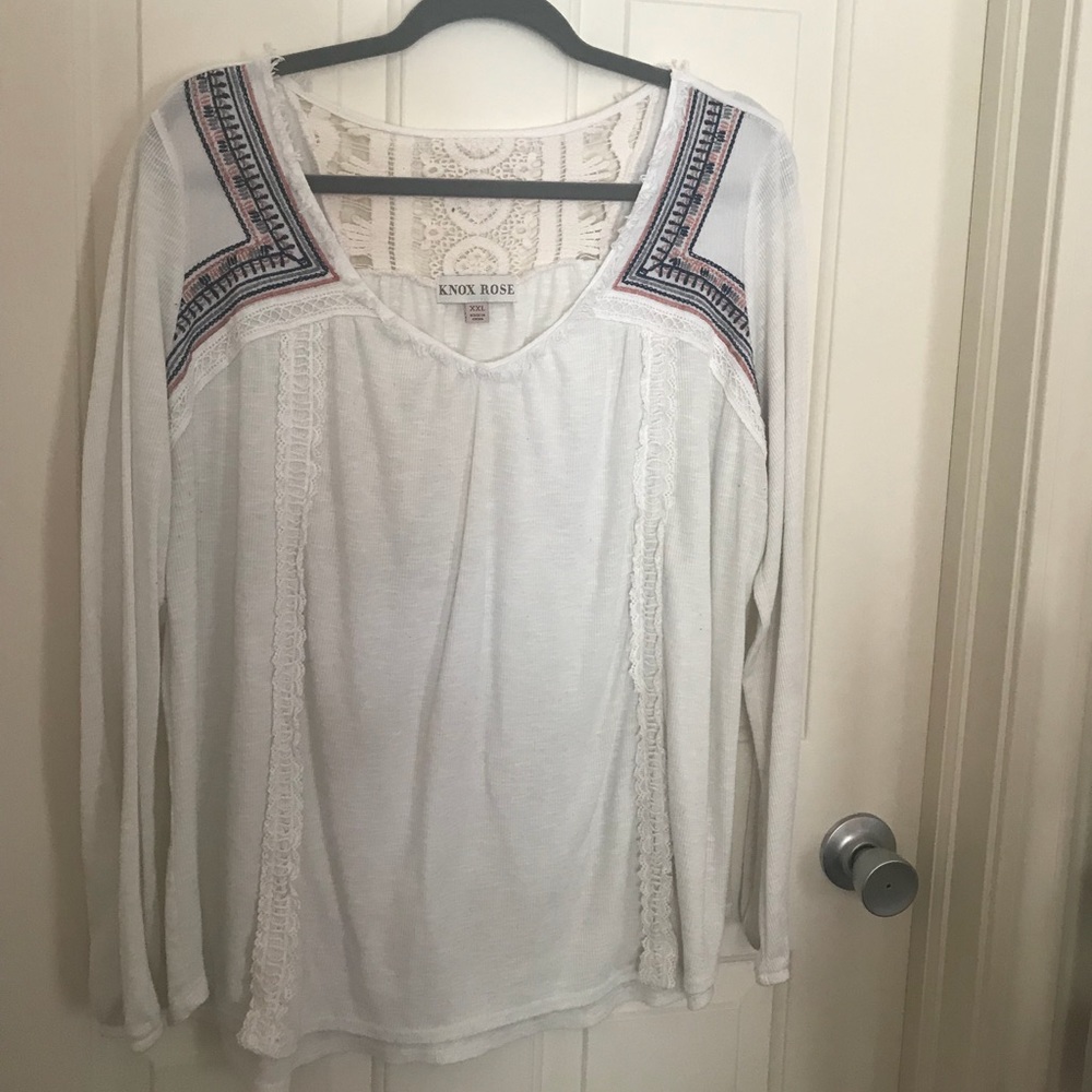 Embroidered Boho Top